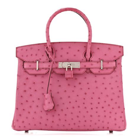 HERMES Ostrich Birkin 30 Fuchsia 1276811 